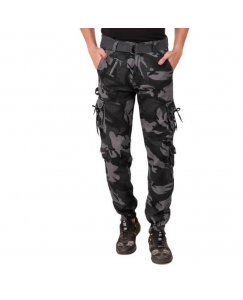 Six pocket Army Style trackpant Black
